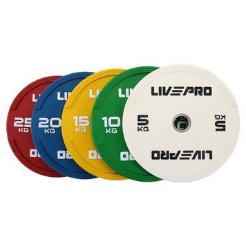 Диски бамперні олімпійські LiveUp LP8332 51 мм 5-10-15-20-25 кг LP8332 фото