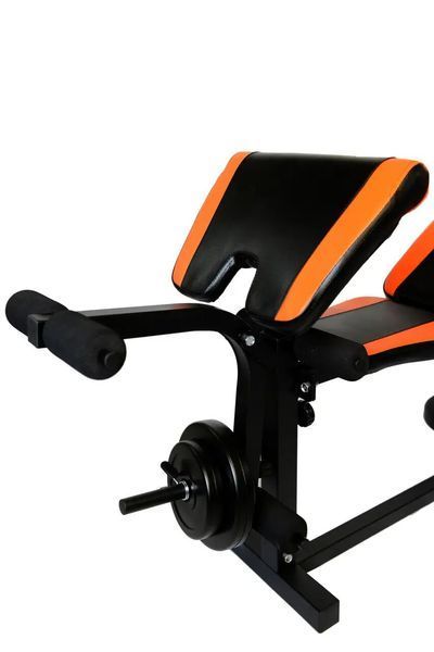 Лава для жиму + штанга 93 кг гриф W та гантелі RN-Sport TrX085 фото
