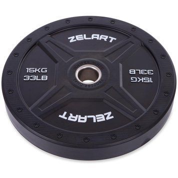 Бамперні диски гумові Bumper Plates гумові d-51мм 15 кг TA-2258-15 фото