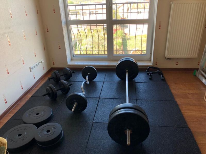 Лава для жиму ReadMeBlack + 4 грифи, 100 кг дисків RN-Sport RMB-100 фото