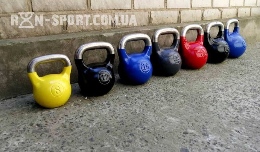 Гиря чавунна на 8 кг RN-Sport чорний grd_8 фото