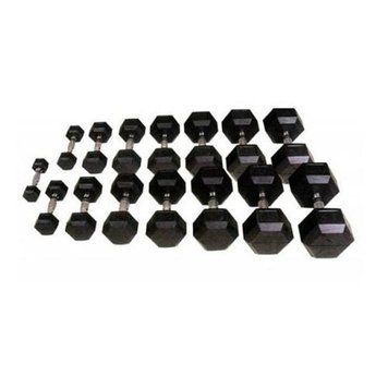Шестигранні прогумовані гантелі Hexagon від 2.5 до 25 D-275BS фото
