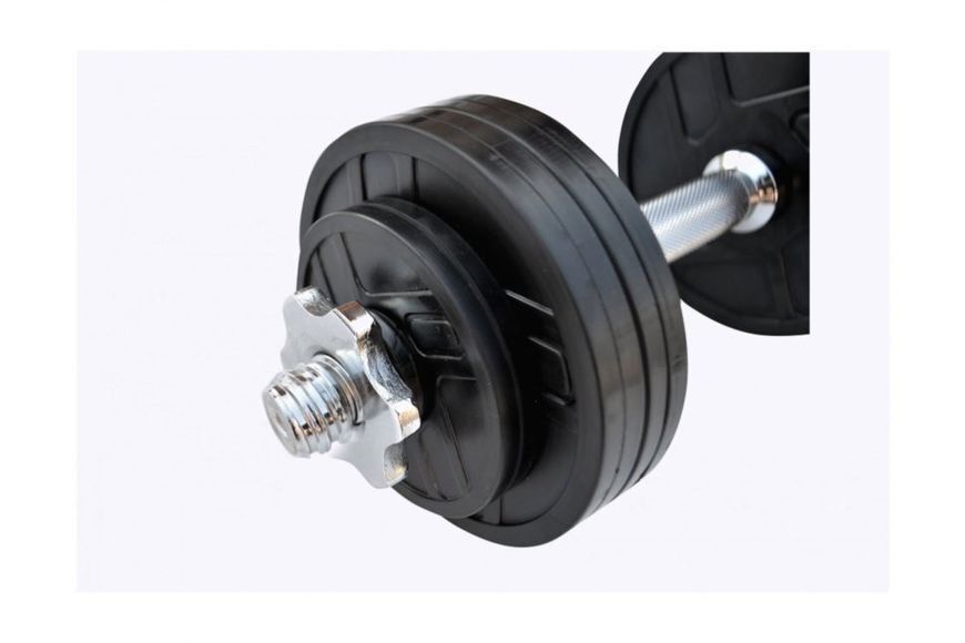 Лава Black Rock + Стійки Black Rock + Штанга гумова RN-Sport 105 кг з олімпійським грифом Ob105BSS фото