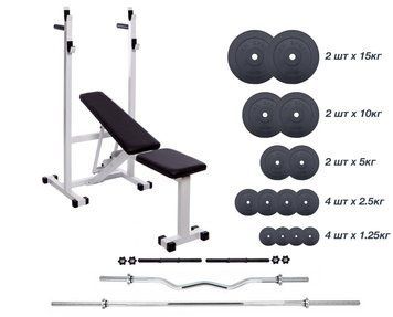 Лава для жиму Top + Штанга 83 кг + 3 грифи RN-Sport RN-top_0467 фото
