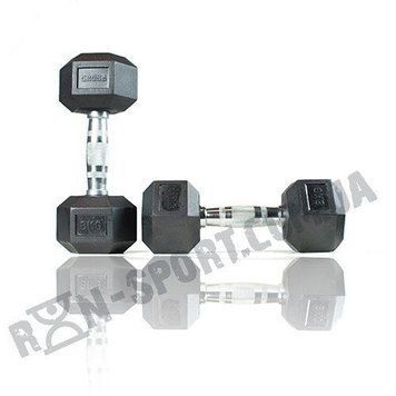 Гантелі шестигранні Rubber Hexagon Dumbbell. Ціна за 1 кг Hexagon Dumbbell фото