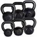 Гиря чавунна 10 кг металева чорна KETTLEBELL/10 фото 3